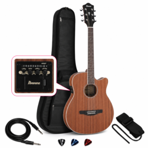 GUITARRA ELECTROACUSTICA AEG7MH OPEN PORE NATURAL PACK