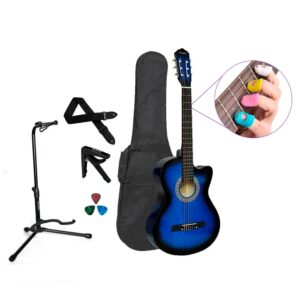 PACK DE GUITARRA ACUSTICA NYLON AZUL