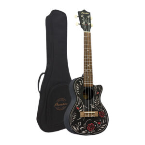 UKELELE CONCIERTO BLACK EDITION – FLOWER & ROLL