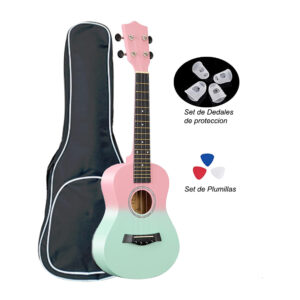 UKELELE CONCIERTO PINK & GREEN