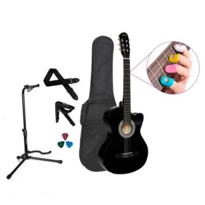 PACK DE GUITARRA ACUSTICA NYLON NEGRO
