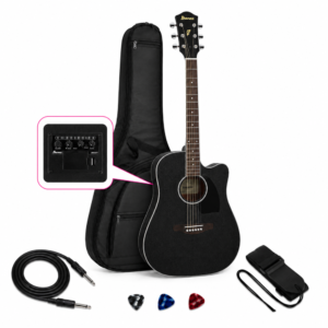 GUITARRA ELECTROACUSTICA PF16MWCE WEATHERED BLACK OPEN PORE PACK