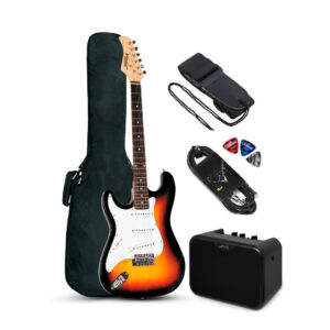 PACK ELECTRICO STRATO ZURDO SUNBURST – AMPLIFICADOR 10W - Imagen 1