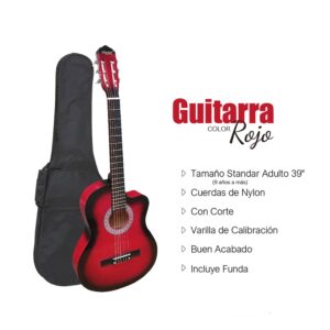 GUITARRA ACUSTICA NYLON ROJA
