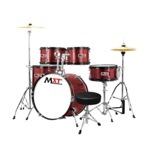 BATERIA ACUSTICA NIÑOS 5 DRUMS WINE RED - Imagen 1